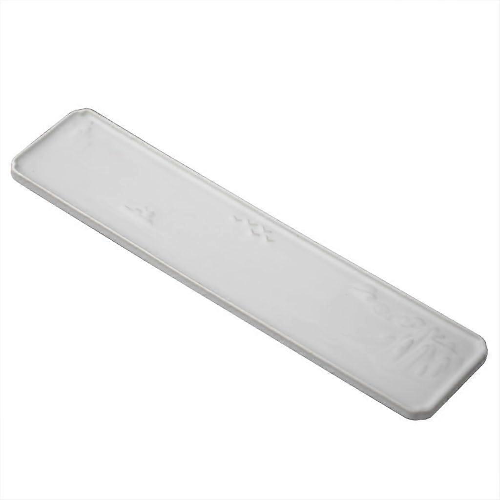 Chinese Style Stoneware Tea Tray with SpillResistant Edges and Rectangular Dry Brewing Design