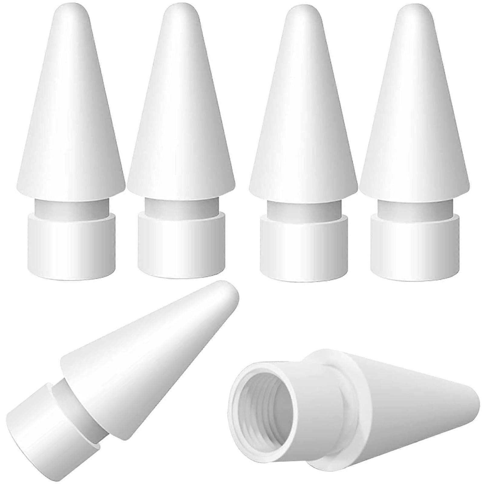 6 Pack Replacement Tips  Sensitivity Nibs for Apple Pencil iPad Pro Air Mini 1st 2nd Gen White