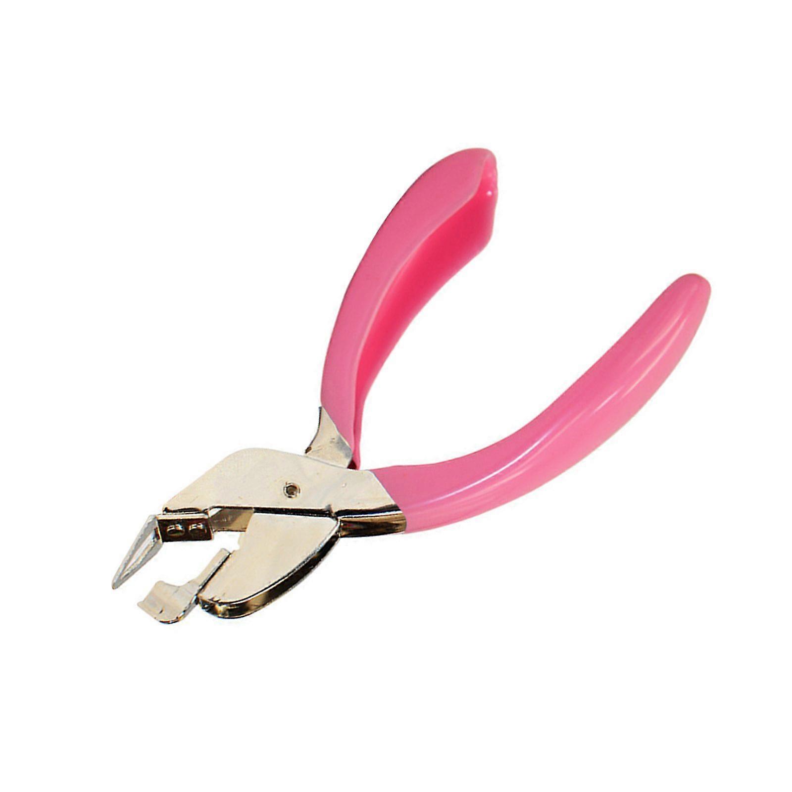 Office Stapler Remover Universal Handheld Nail Puller Stapler Removal Clip (Pink)