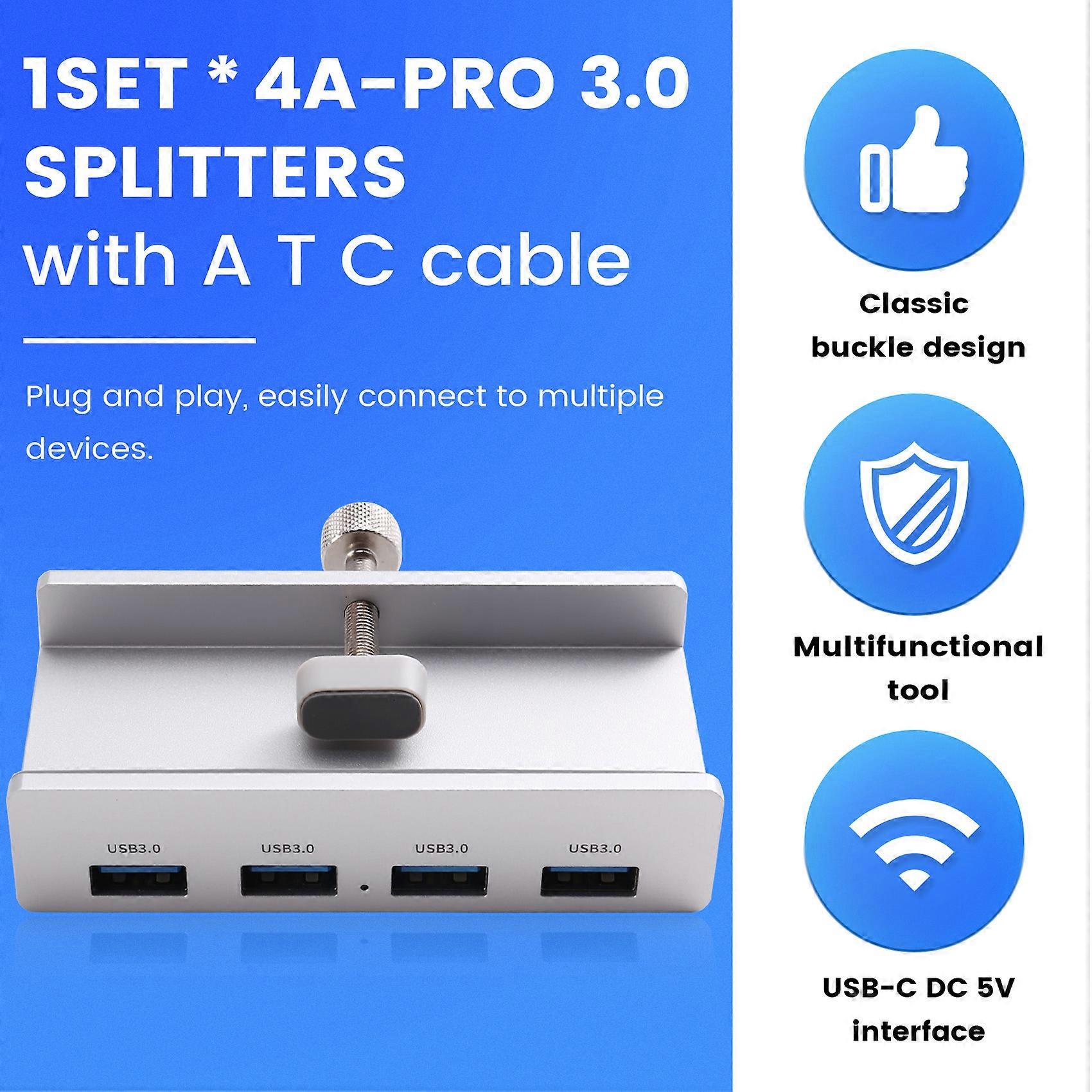 HUB USB3.0 Splitter Adapter Universal External Multi-Clip Dock for Windows/MAC OS Accessories