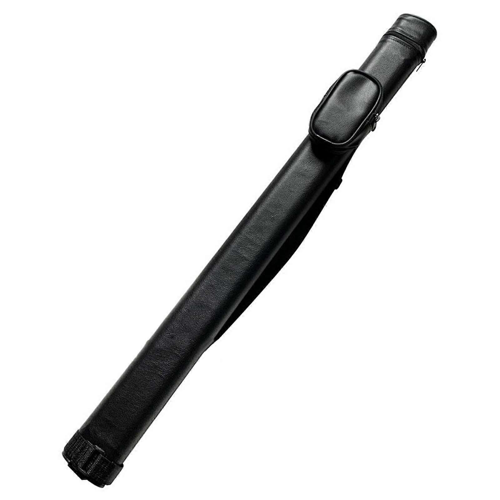 Waterproof PU Leather Pool Cue Case with Adjustable Shoulder Strap and Zippered Side Pocket