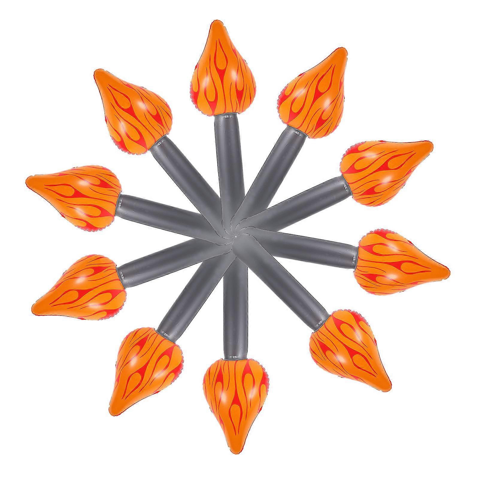 10Pcs Inflatable Torch Ornaments for Kids with Durable PVC Material
