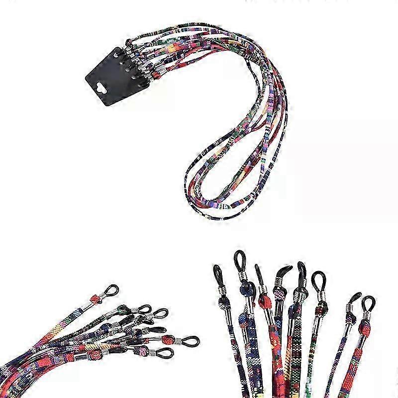 5 mixed-color ethnic-style cotton sunglasses frames