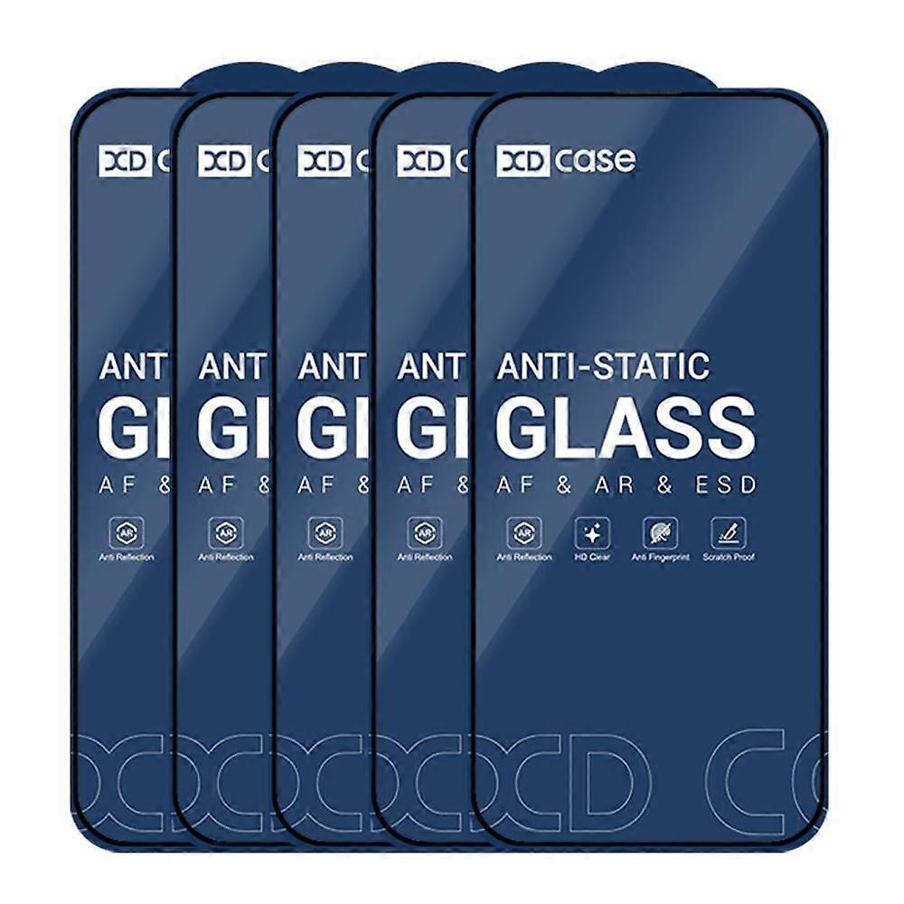 5pcs Silkscreen Tempered Film For iPhone 15 Plus