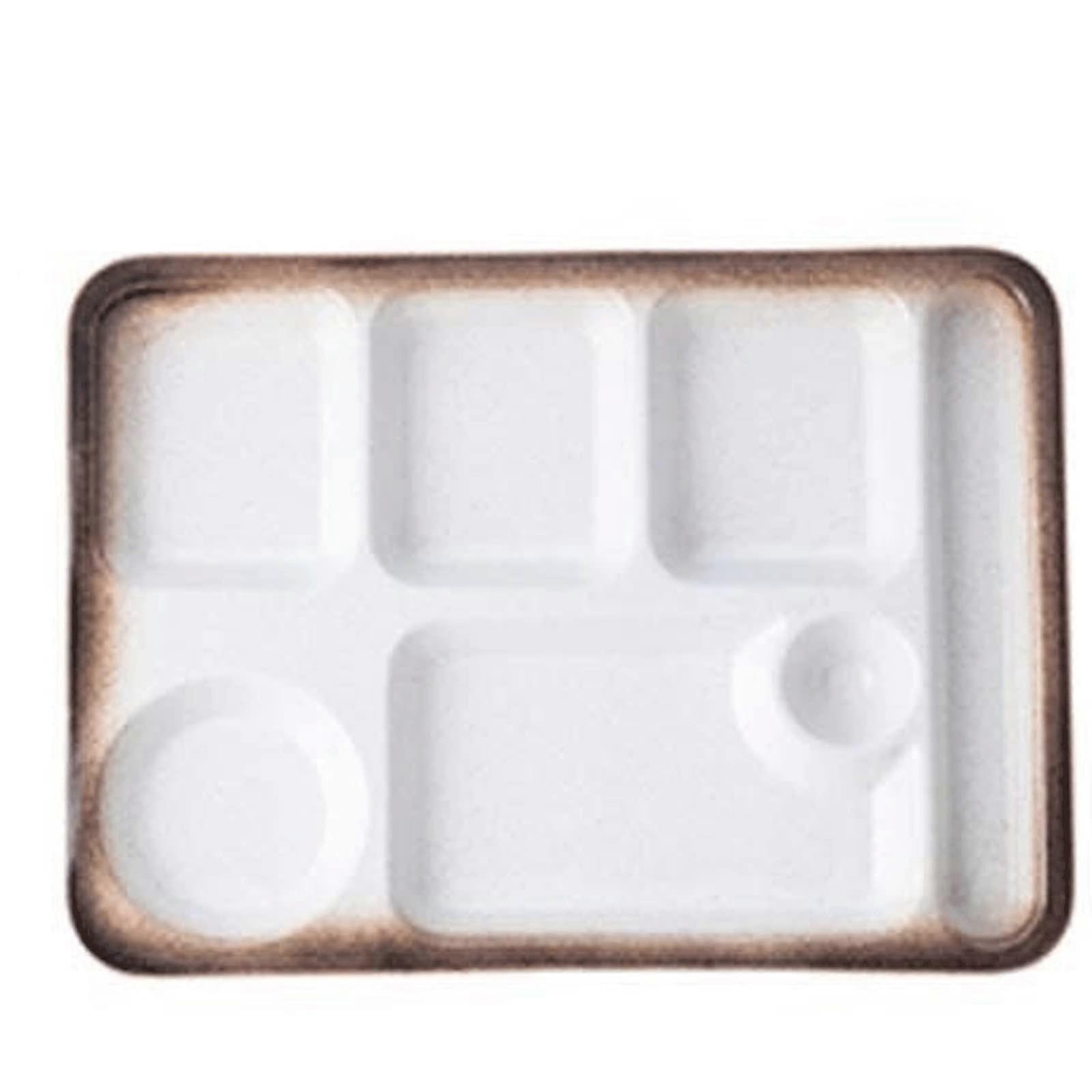 Ceramic Divided Dinner Plate for Adults, ChipResistant, Dishwasher Safe, Portion Control Design