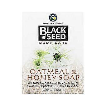 Amazing Herbs Black Seed Oatmeal & Honey Soap, 4.25 Oz