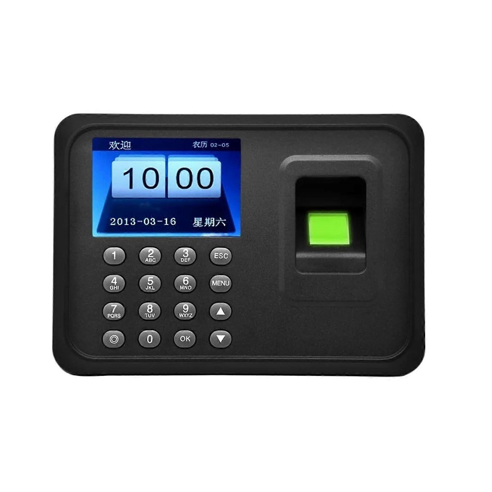 Fingerprint Time Clock with Keypad, USB Biometric Attendance System, Fast Recognition, Offline Report