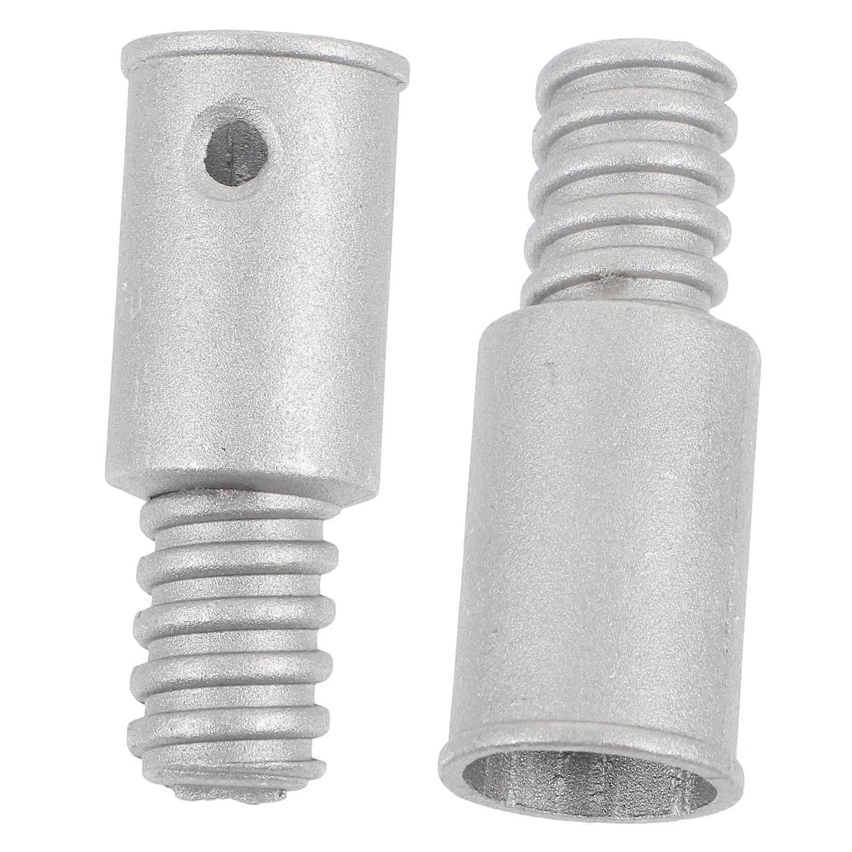 Broom Handle Adapter Set with Durable Metal Threaded Pole Connector for Cleaning Tool Replacement