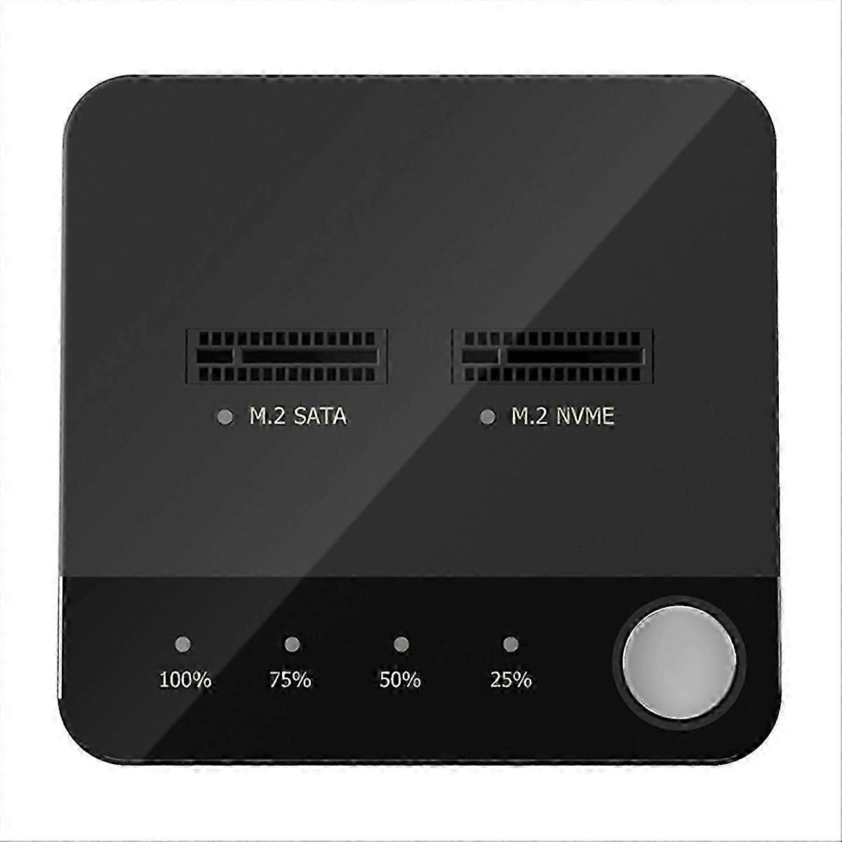 M.2 SATA/NVMe Dual-Bay Hard Drive Docking Station Clone Duplicator