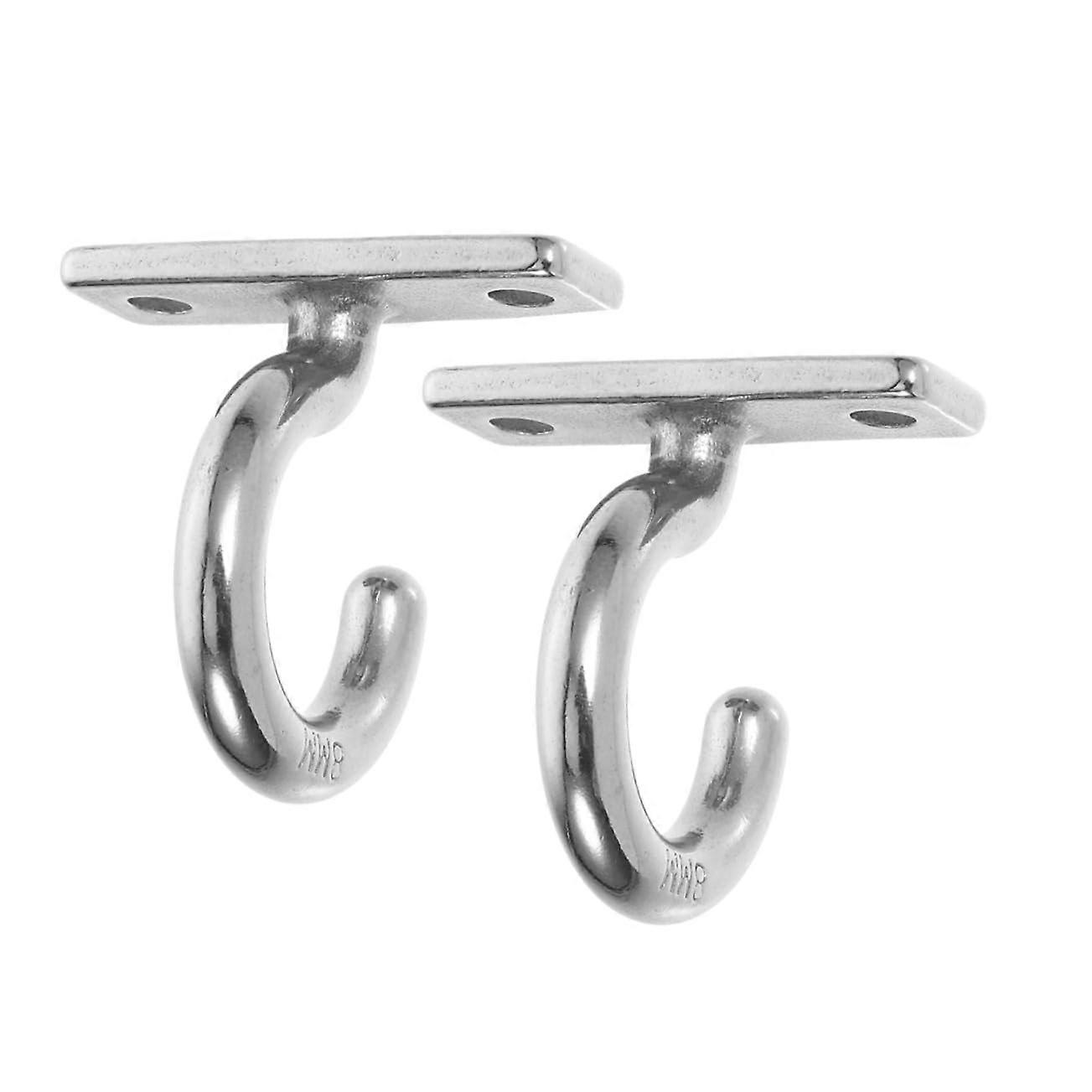 2pcs Stainless Steel Ceiling Hooks Heavy Duty Hanging for Clothes Lights Kitchen Storage