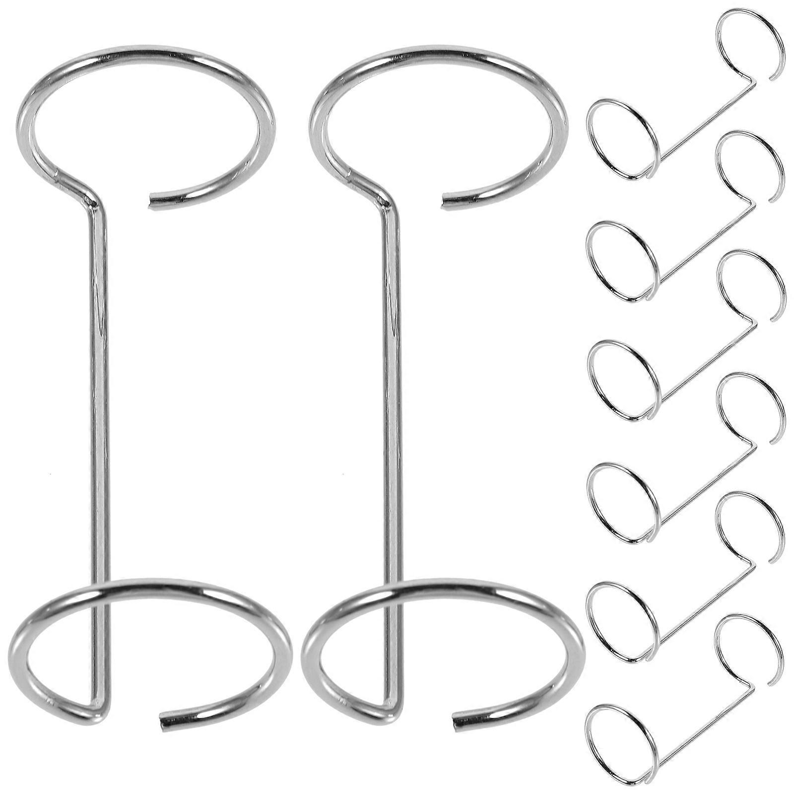 Acrylic Sign Binder Double Ring Binder for Menu Display 50Pcs Silver