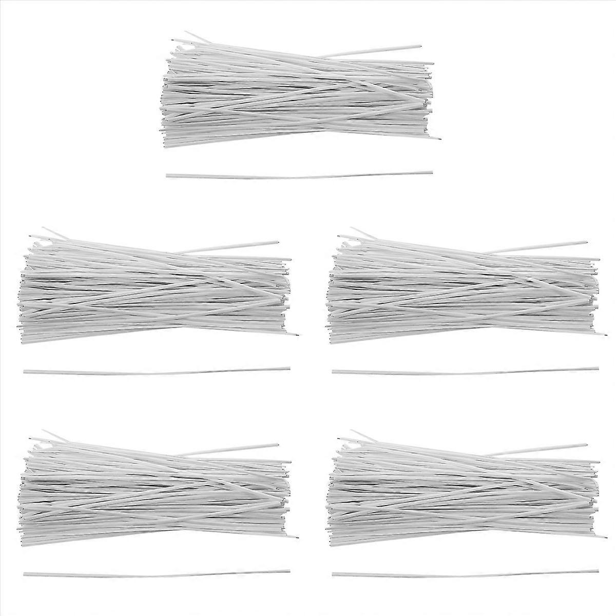 650pcs Cable Organizer Binding Packaging Wire Twist Ties White 150x2.2mm