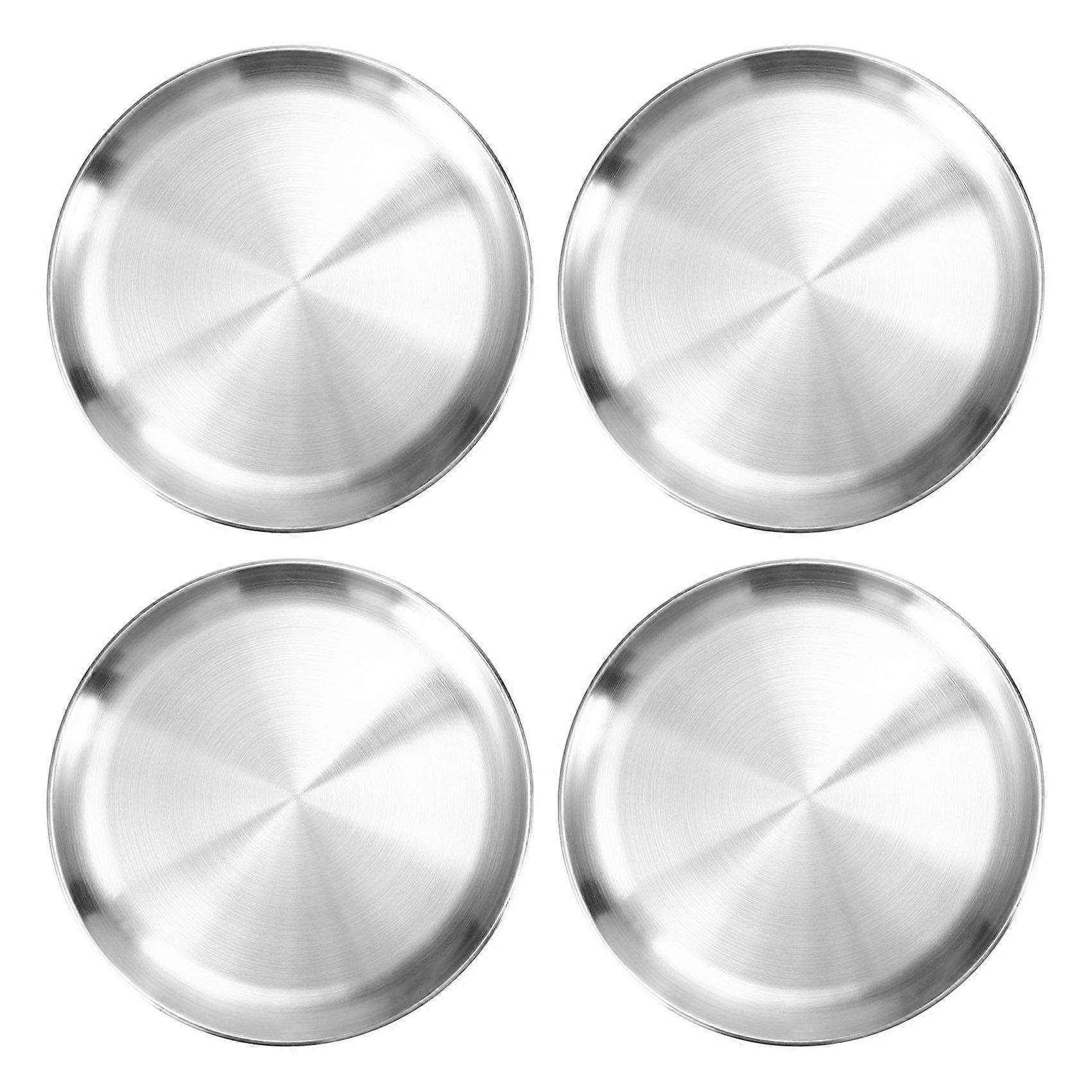 4 Pack 12 Inch ,Stainless Steel Baking ,Round Baking ,for Baking Roasting Serving