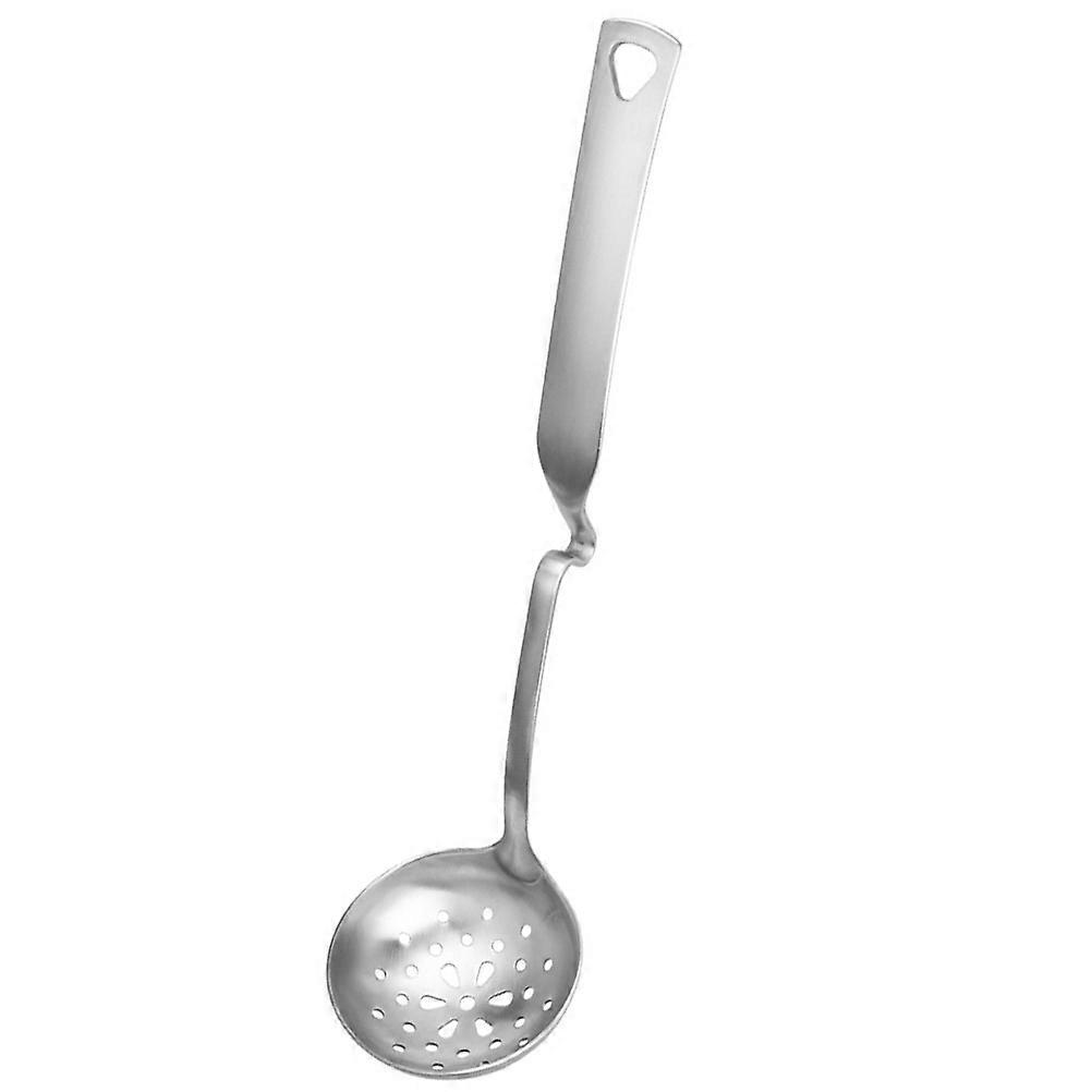Metal Serving Spoon Colander Design Oil Filtering Restaurant Use 1Set