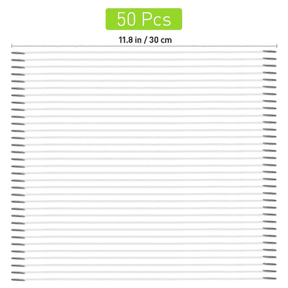 Elastic Barbed Cords Elastic Loop for Holding Use with 50Pcs White Strings