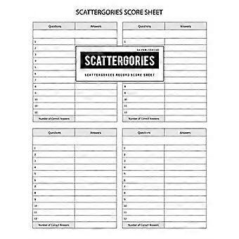 BG Publishing Scattergories-Spielbericht: Scattergories-Spielprotokoll zur Verfolgung des Vorsprungs in Ihrer Lieblingskategorie für kreatives Denken.
