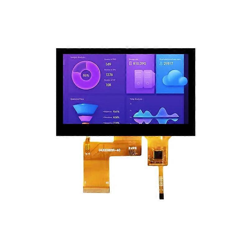4.3 Inch Tft Lcd Screen Rgb Interface 480x272 Resolution Hd Ips Socket 40pin With Capacitive Touch