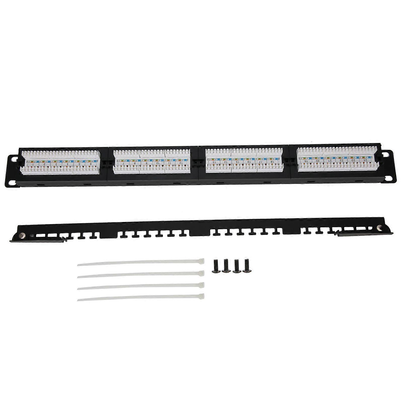 24 Port Patch Panel Engineering UTP Network Distribution Frame Cat 6 Unshielded RJ45