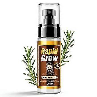80ml Rapid Grow Hair & Beard Growth Spray, Men's Anti-Hair Loss Scalp Treatment Serum