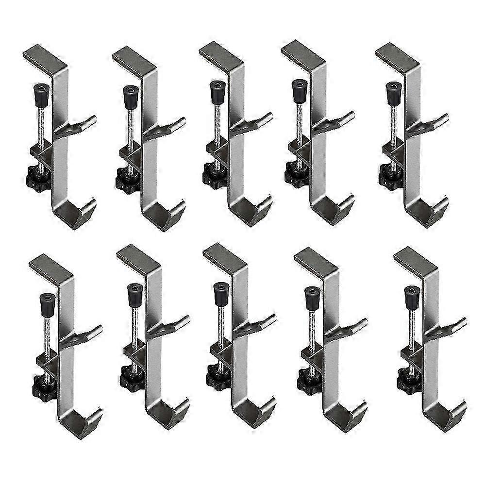 10pcs Double-Layer Locking Desk Hook Bag Hook Office Desk Mobile Bag Hook Desk Side Table Hook