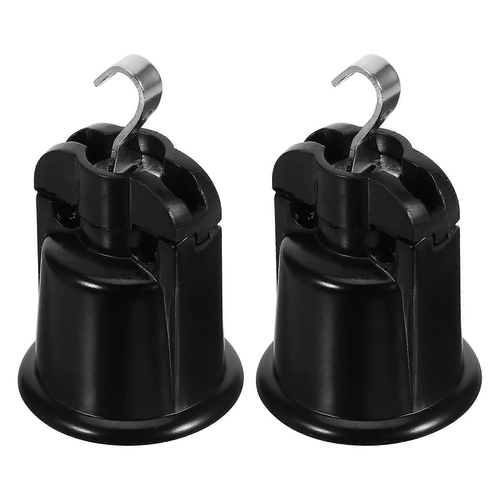 Black Bakelite E26 Light Socket with Hanging Hook for Christmas Tree 2Pcs