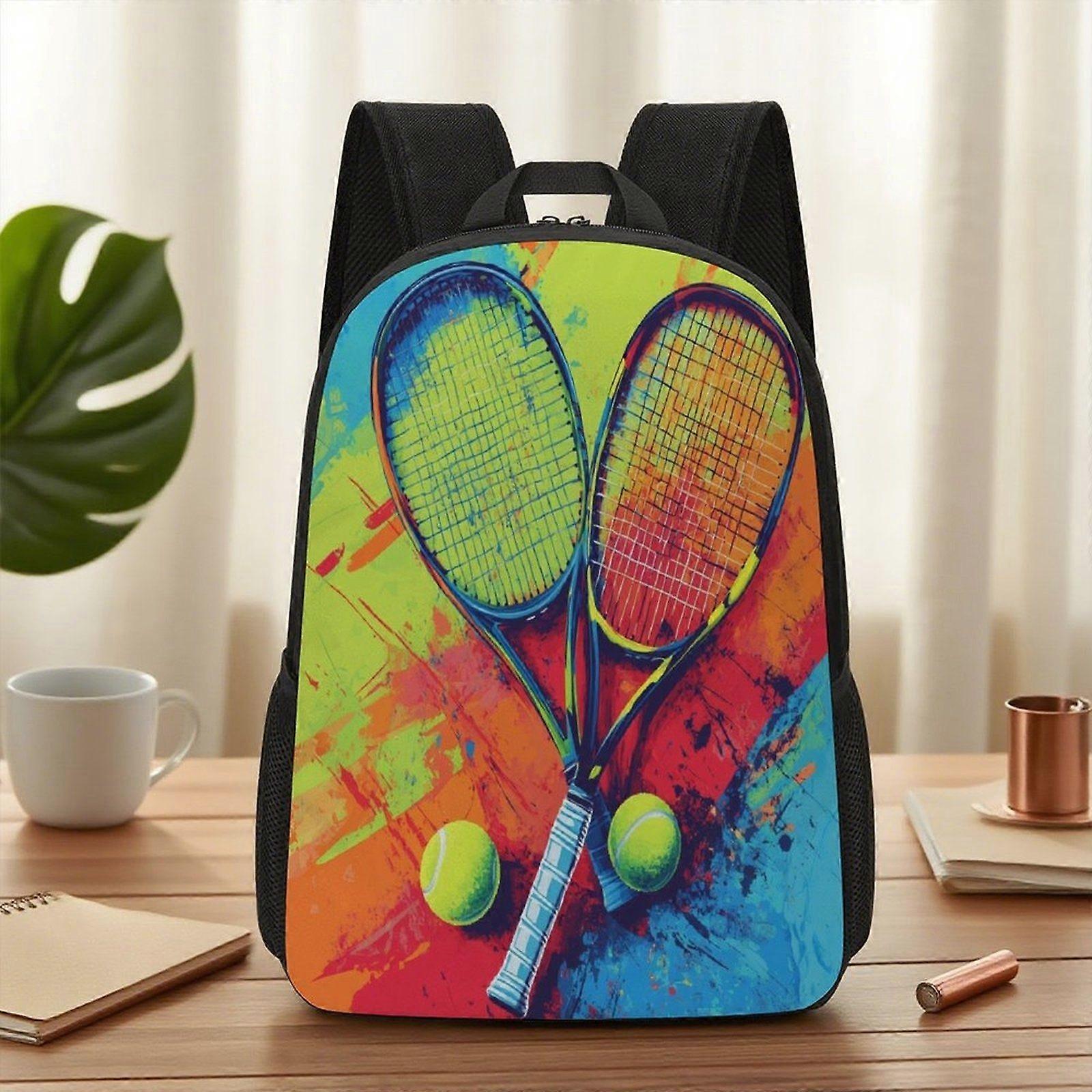 Mochila de 17 polegadas com estampa de cereja, espaçosa e elegante, ideal para laptops, equipada com porta-garrafa.
