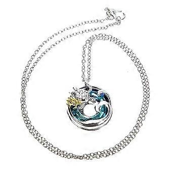 Crystal Necklace Mother Turtle Necklace for Women Girls 1 Piece Jewelry Gift