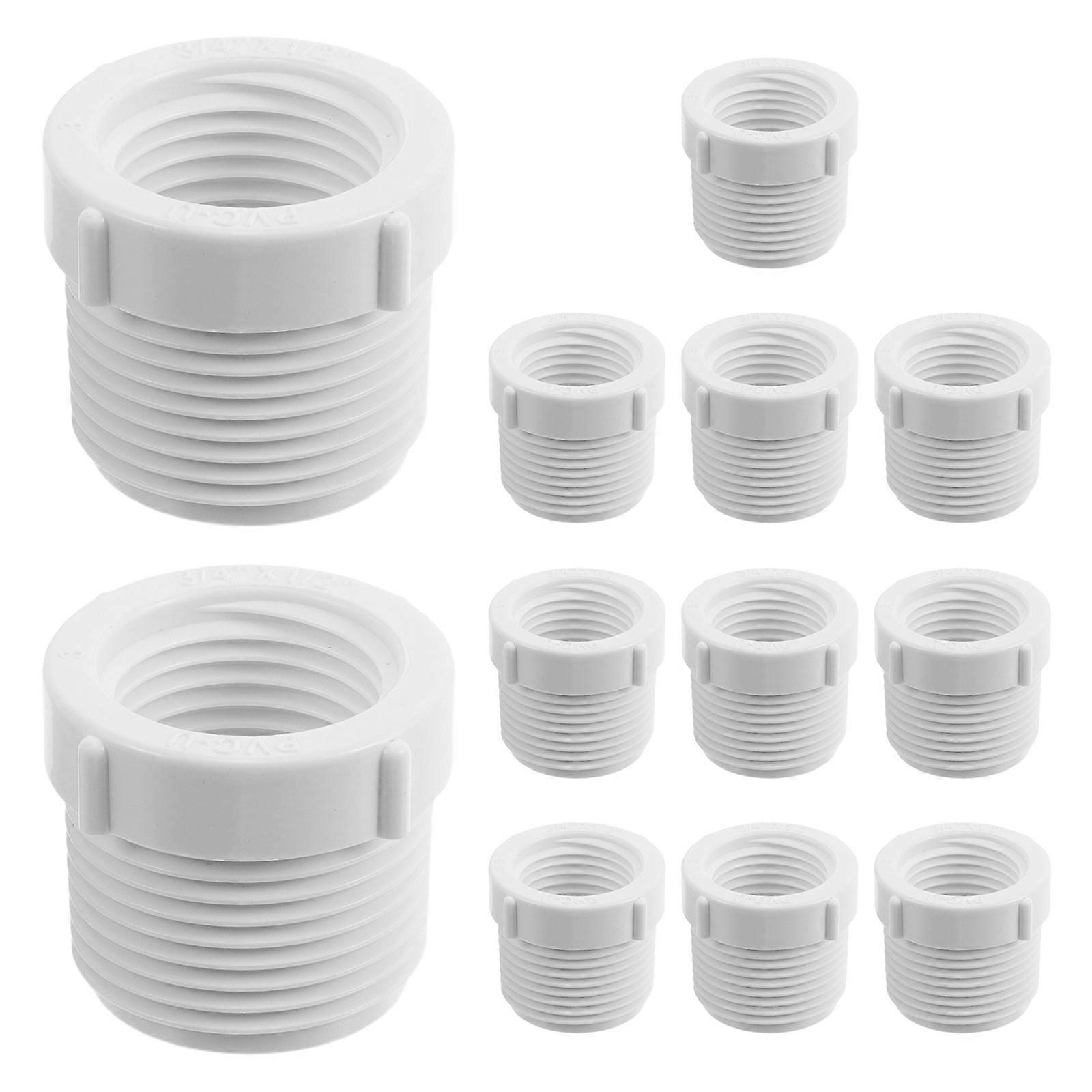 PVC Pipe Fitting Durable Coupling Adapter for Household Use 12Pcs