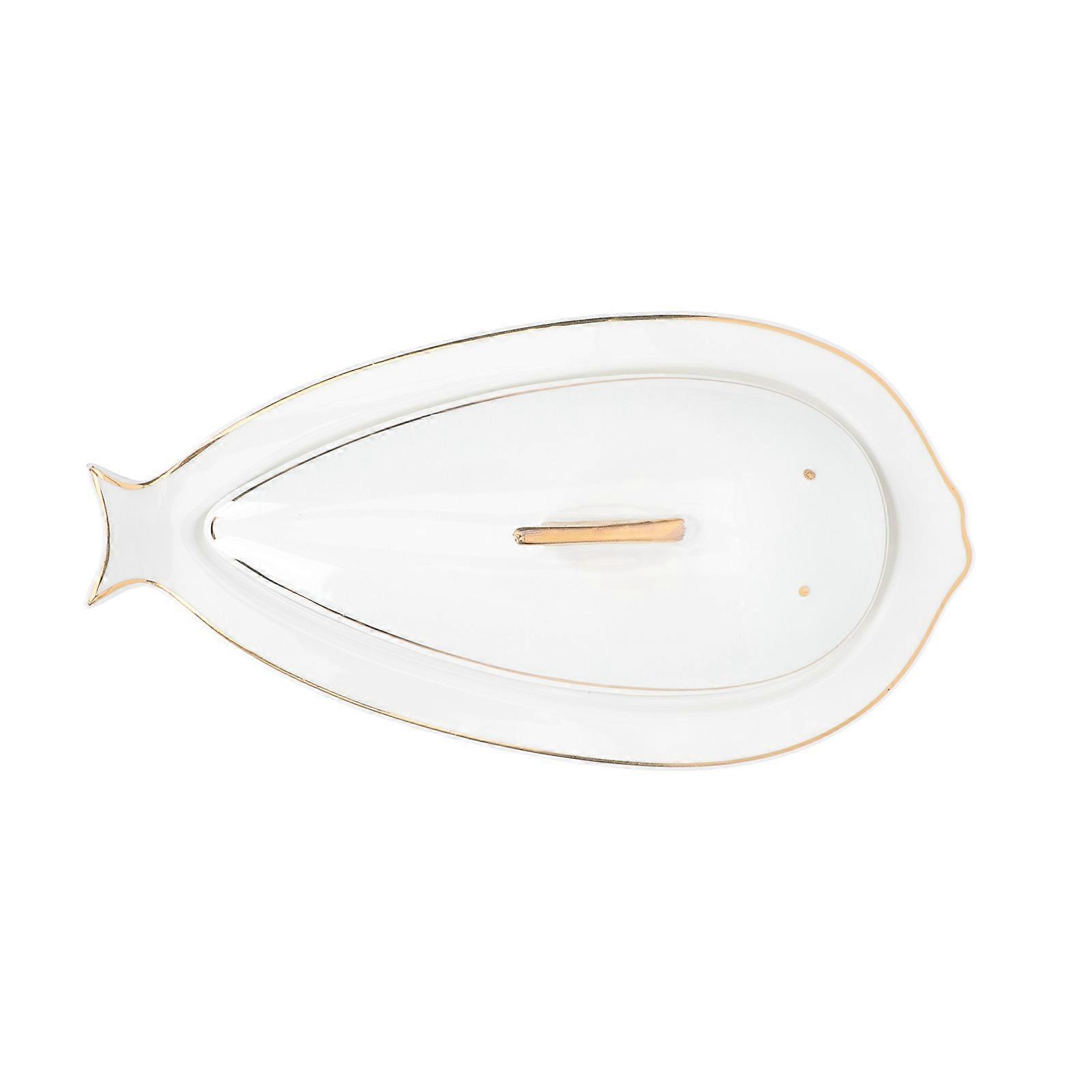Ceramic Fish Serving Dish for Kitchen Use 1Set Decorative Seafood Holder