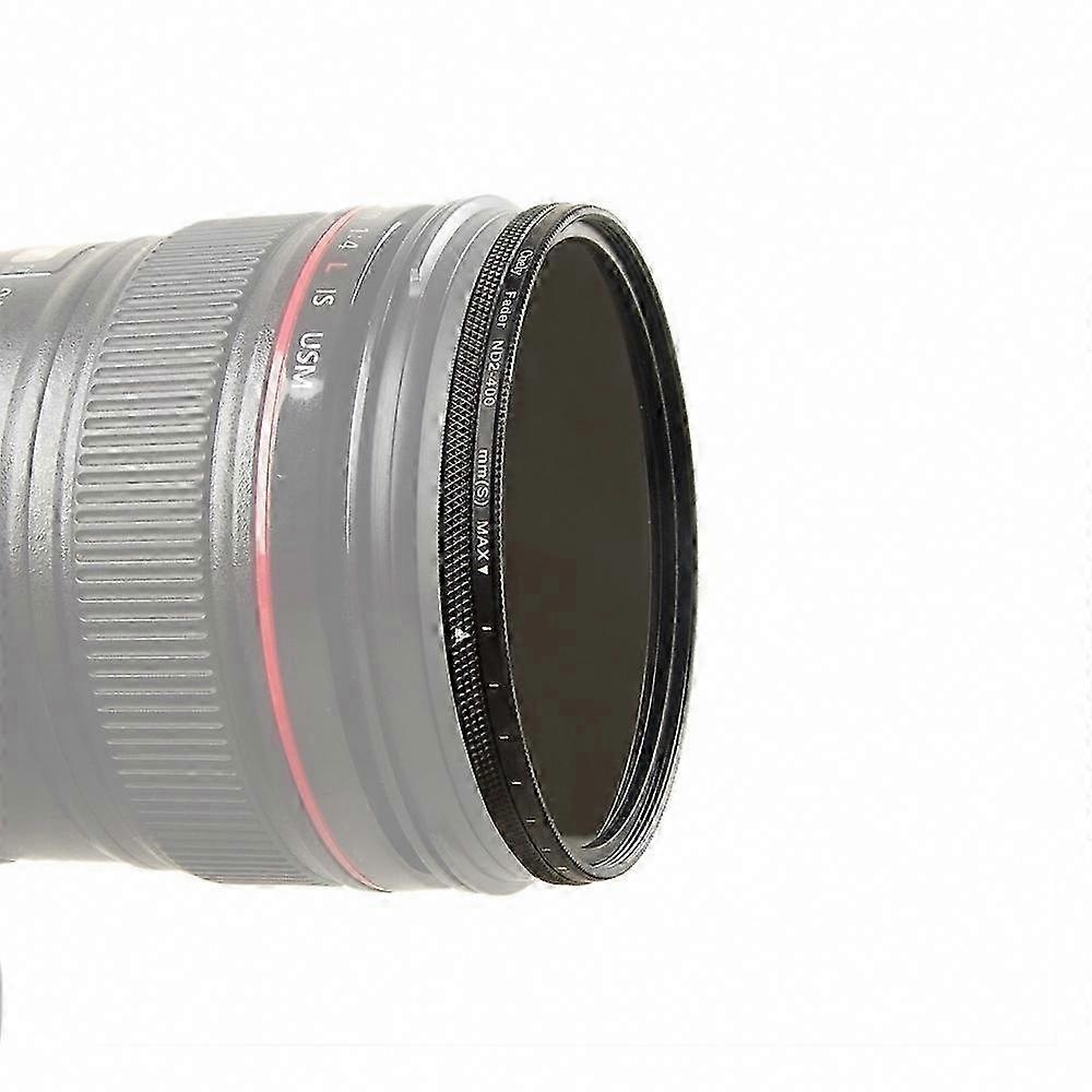 Adjustable Neutral Density Filter, 77mm Variable ND2-400 Lens Filter for Camera Lenses