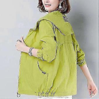 Women Jacket Thin Coat Casual Long Sleeve Hooded Jacket Female Windbreaker Sunscreen Jacket Outwear-Goodi