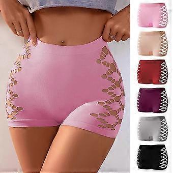 Womens Boy Shorts Underwear No Show Seamless Side Hollow Boxer Briefs Sexy Mid Rise1