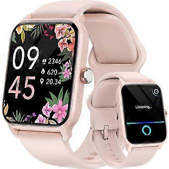 Smart Watch with Alexa, 1.8'' HD, Bluetooth 5.3 Calling, 105 Modes, IP68, 7-Day Battery, Pink