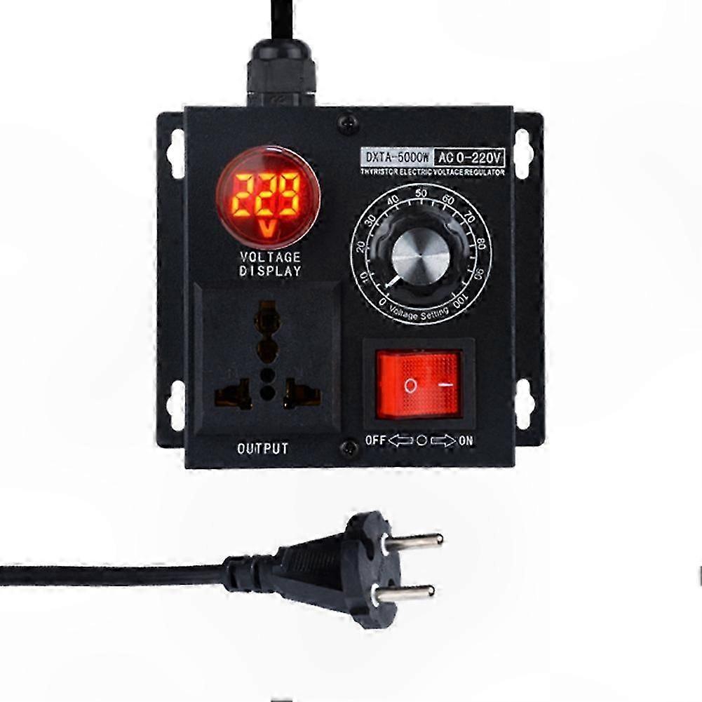 Variable Voltage Regulator 5000W EU Plug Speed Temperature Light Pressure Controller