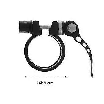 Seatpost Clamp Quick Release compatible with Bike Use 34.9mm Aluminum Alloy Black