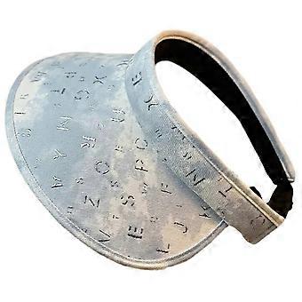 Zonnehoed met opdruk en letters, geschikt voor sport en reizen, verstelbaar, ideaal voor kamperen en wandelen.
