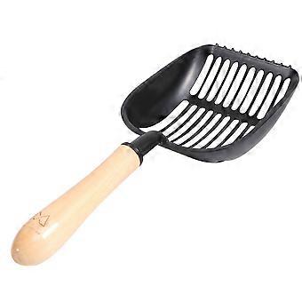 Cat Litter Durable Aluminum Alloy Scoop for Pet Cleaning 1Pcs Black