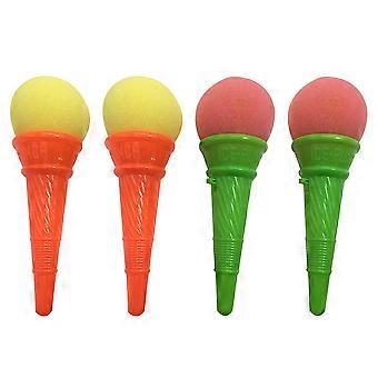 Ice Cream Sponge Ball Shooter Catapult for Kids Playing 12Pcs