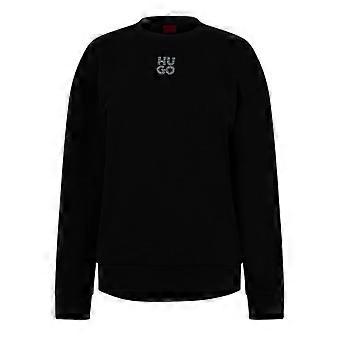 Sweat-shirt Hugo pour femme avec logo strass, coupe classique