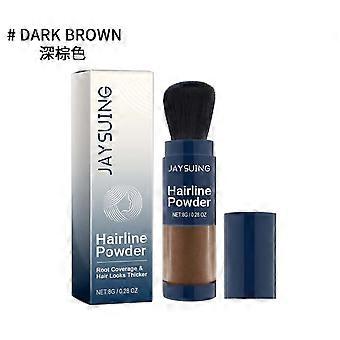 Hair Thickening Fiber Powder, Dark Brown 8g, for Thicker Voluminous Hair, Color Enhancement, Hairline Filling, Oil Control