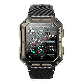 Robuste taktische Smartwatch, 1,83-Zoll-HD-Touchscreen, Herzfrequenz- und Blutsauerstoffmessung, wasserdicht nach IP68, Bluetooth 5.0, 380-mAh-Akku