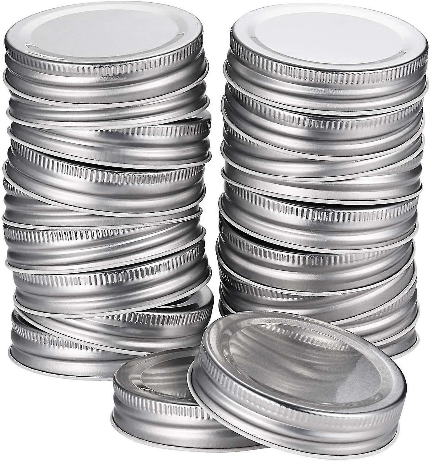 Mason Jar  Regular  Silicone Seals Leak Proof Secure Mason Storage Solid Caps- 24pca