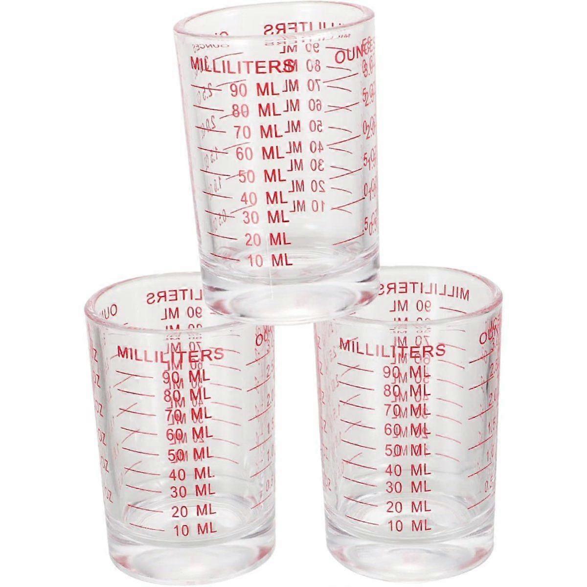 Pink Measuring Cups Set 3pc Graduated Kitchen Measuring Cup Baking Tool