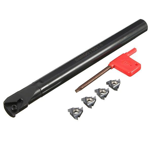 16X180mm Lathe Turning Tool Holder With 4pcs 16ir Ag60 Inserts
