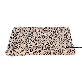 Kjæledyr Varmepute For Hund Katt Temperaturjusterbar Oppvarmet Kattematte S Leopard