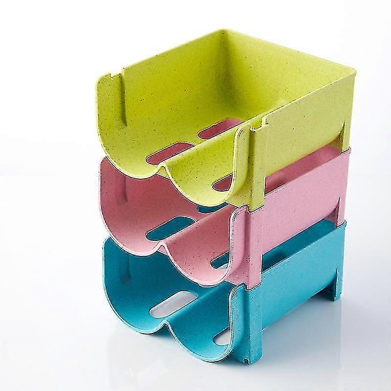 Dww-3 Pcs Refrigerator Bottle Rack, Stackable Bottle Rack Plastic Bottles