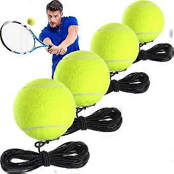 4 Packs Tennis Training Ball With String Tennis Trainer Balls Self Practice Trainer Tool Tennis Ball Training Equipment For Tennis Trainer Practice Ex