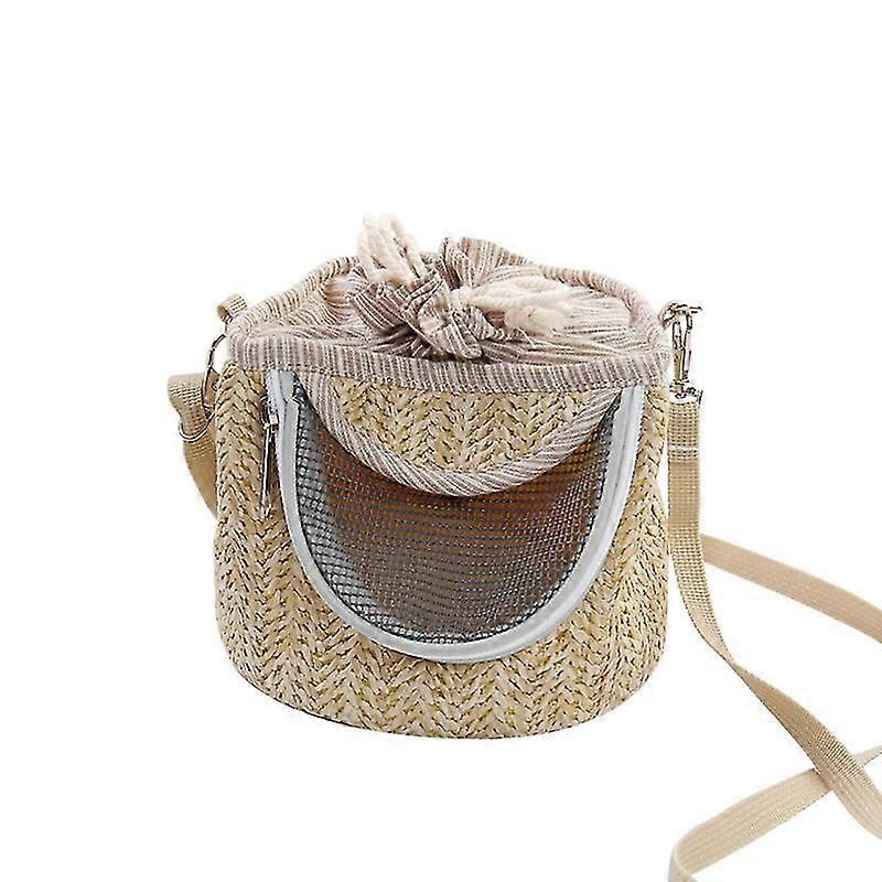 Portable Hamster Backpack Backpack Breathable Cool (1 Pcs, Brown)