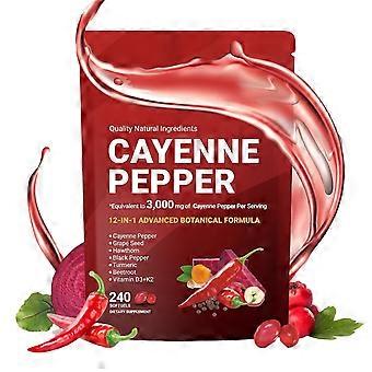 Cayenne Pepper 12 in 1 Botanical Extract Formula Nutrition Gels & Chews 240 Grains