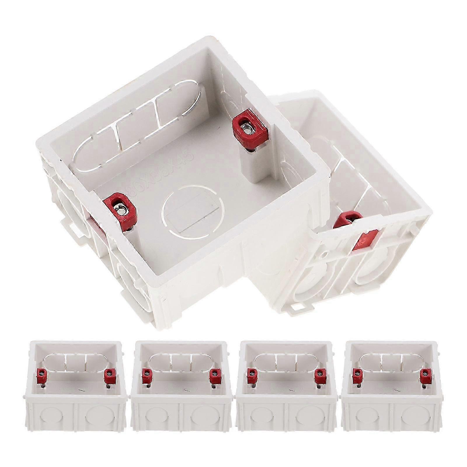 Outlet Box Switch Junction Box for Outdoor Use 6Pcs Durable PVC Electrical Boxes